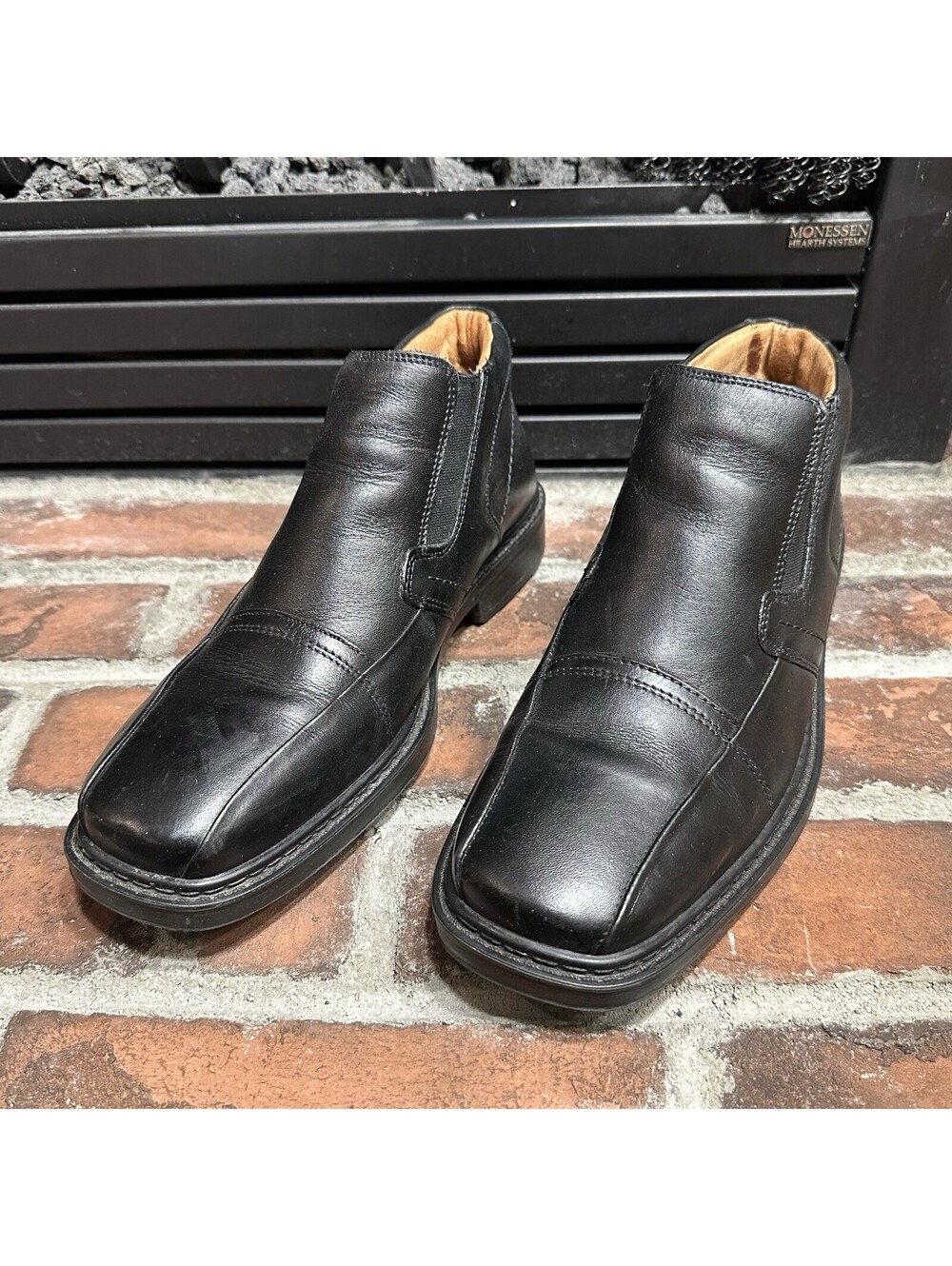 Mens Structure Slip On Leather Shoes Size 8 Classic Dress Casual Footwear